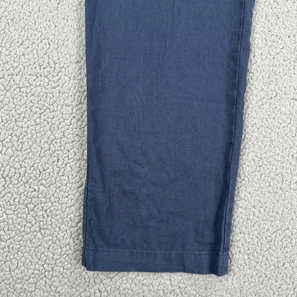 Banana Republic Linen Cotton Pants Men 34x30 Hague Blue Flap Pocket Breathable
